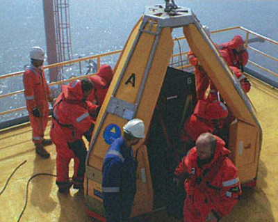 海洋石油蛙式浮水載人吊籃船用坐立式吊籠